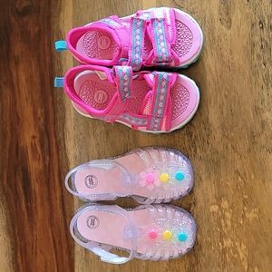 Wonder Nation girls toddler 7 sandals/jelly